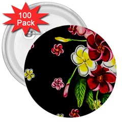 Floral Rhapsody Pt 2 3  Buttons (100 Pack)  by dawnsiegler