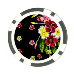 Floral Rhapsody Pt 2 Poker Chip Card Guard by dawnsiegler