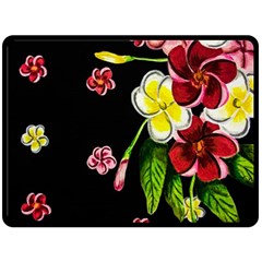 Floral Rhapsody Pt 2 Double Sided Fleece Blanket (large)  by dawnsiegler