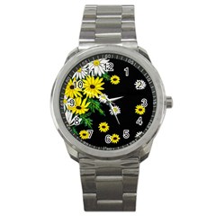 Floral Rhapsody Pt 3 Sport Metal Watch by dawnsiegler