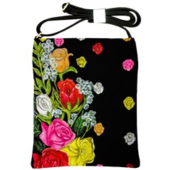 Floral Rhapsody Pt 4 Shoulder Sling Bags by dawnsiegler