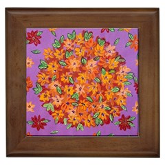 Floral Sphere Framed Tiles