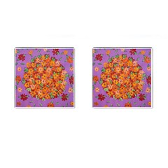 Floral Sphere Cufflinks (square) by dawnsiegler