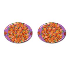 Floral Sphere Cufflinks (oval)