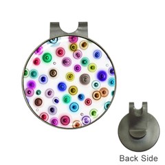 Colorful Concentric Circles              Golf Ball Marker Hat Clip