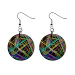 Colorful laser lights             1  Button Earrings Front