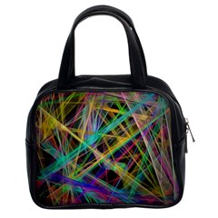 Colorful Laser Lights             Classic Handbag (two Sides) by LalyLauraFLM