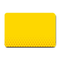 Yellow Star Light Space Small Doormat  by Mariart