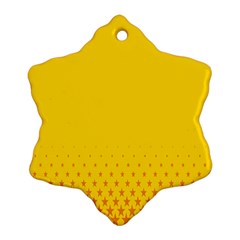 Yellow Star Light Space Snowflake Ornament (two Sides)