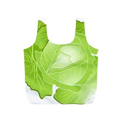 Cabbage Leaf Vegetable Green Full Print Recycle Bags (s)  by Mariart