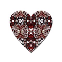 Batik Fabric Heart Magnet