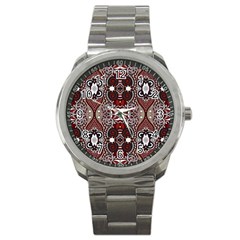 Batik Fabric Sport Metal Watch