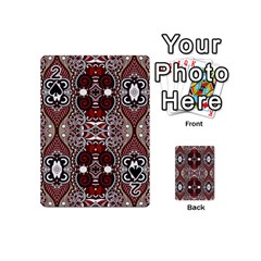 Batik Fabric Playing Cards 54 (mini)  by Mariart