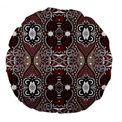 Batik Fabric Large 18  Premium Flano Round Cushions