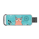 Cat Face Mask Smile Cute Leaf Flower Floral Portable USB Flash (Two Sides) Back