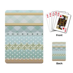 Circle Polka Plaid Triangle Gold Blue Flower Floral Star Playing Card