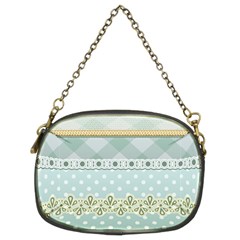 Circle Polka Plaid Triangle Gold Blue Flower Floral Star Chain Purses (two Sides)  by Mariart