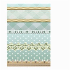 Circle Polka Plaid Triangle Gold Blue Flower Floral Star Small Garden Flag (two Sides)