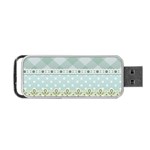 Circle Polka Plaid Triangle Gold Blue Flower Floral Star Portable USB Flash (Two Sides) Front