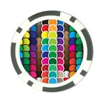 Circle Round Yellow Green Blue Purple Brown Orange Pink Poker Chip Card Guard (10 pack) Front