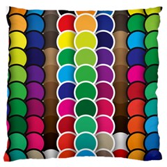 Circle Round Yellow Green Blue Purple Brown Orange Pink Large Cushion Case (one Side)