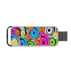 Circle Round Hole Rainbow Portable USB Flash (Two Sides)