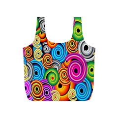 Circle Round Hole Rainbow Full Print Recycle Bags (S) 