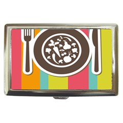 Dinerplate Tablemaner Food Fok Knife Cigarette Money Cases by Mariart