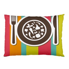 Dinerplate Tablemaner Food Fok Knife Pillow Case (two Sides)