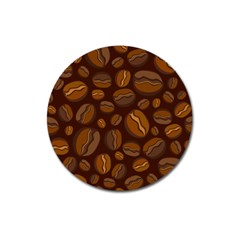 Coffee Beans Magnet 3  (round) by Mariart