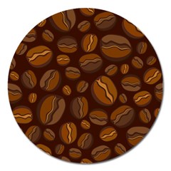 Coffee Beans Magnet 5  (round)