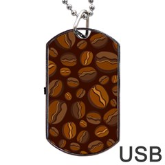 Coffee Beans Dog Tag Usb Flash (two Sides)