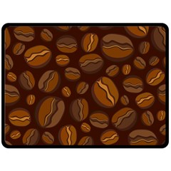 Coffee Beans Double Sided Fleece Blanket (large) 