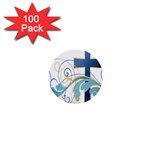 Easter Clip Art Free Religious 1  Mini Buttons (100 pack)  Front