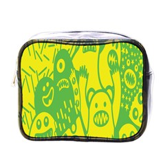 Easter Monster Sinister Happy Green Yellow Magic Rock Mini Toiletries Bags