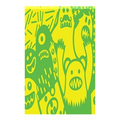 Easter Monster Sinister Happy Green Yellow Magic Rock Shower Curtain 48  X 72  (small) 