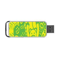 Easter Monster Sinister Happy Green Yellow Magic Rock Portable Usb Flash (two Sides) by Mariart