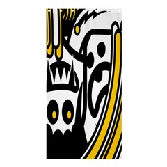 Easter Monster Sinister Happy Magic Rock Mask Face Polka Yellow Shower Curtain 36  X 72  (stall)  by Mariart