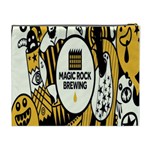 Easter Monster Sinister Happy Magic Rock Mask Face Yellow Magic Rock Cosmetic Bag (XL) Back