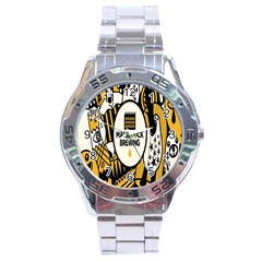 Easter Monster Sinister Happy Magic Rock Mask Face Yellow Magic Rock Stainless Steel Analogue Watch by Mariart