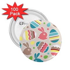 Easter Rabbit Bunny Rainbow 2 25  Buttons (100 Pack)  by Mariart