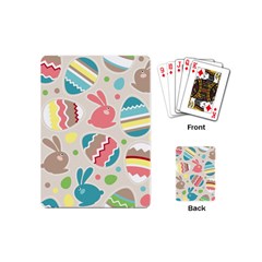 Easter Rabbit Bunny Rainbow Playing Cards (mini)  by Mariart