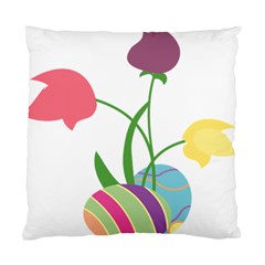 Eggs Three Tulips Flower Floral Rainbow Standard Cushion Case (one Side)