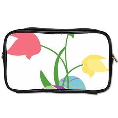 Eggs Three Tulips Flower Floral Rainbow Toiletries Bags by Mariart