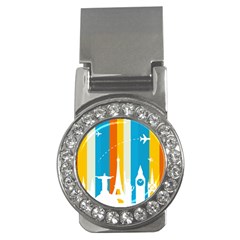 Eiffel Tower Monument Statue Of Liberty Money Clips (cz)  by Mariart