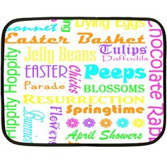 Easter Subway Blossoms Color Rainbow Chocolate Fleece Blanket (mini) by Mariart