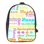 Easter Subway Blossoms Color Rainbow Chocolate School Bags (XL)  Front