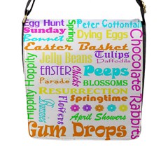 Easter Subway Blossoms Color Rainbow Chocolate Flap Messenger Bag (l)  by Mariart