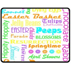 Easter Subway Blossoms Color Rainbow Chocolate Double Sided Fleece Blanket (medium) 