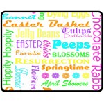 Easter Subway Blossoms Color Rainbow Chocolate Double Sided Fleece Blanket (Medium)  58.8 x47.4  Blanket Back